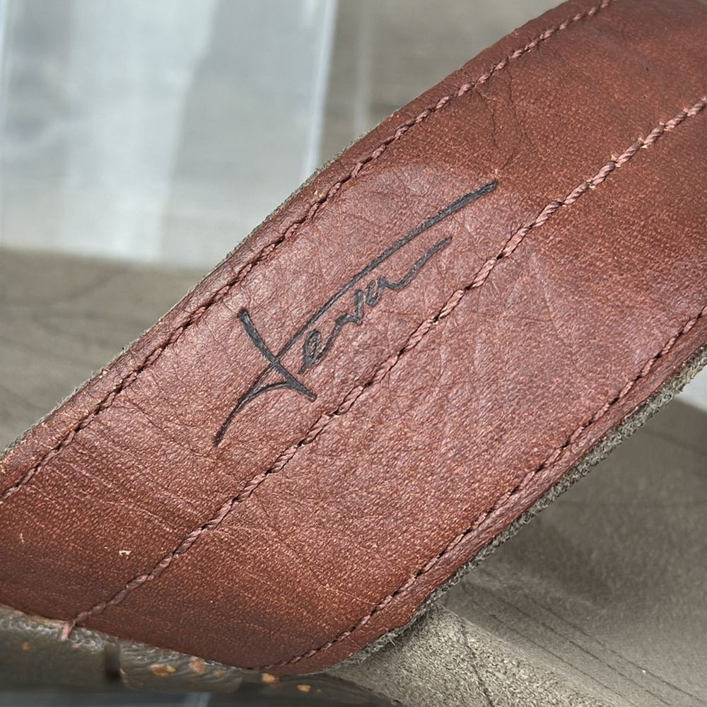 Teva Keelie  Brown Leather Womens Sz 7.5 Thong Slip On T-Strap Flip Flop Sandals - Picture 11 of 15